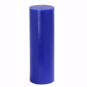 Zest Candle 3 in. x 9 in. Blue Pillar Candles Bulk (12-Case)