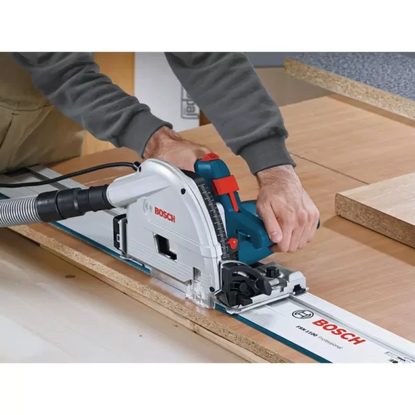 Bosch 6-1/2 in. 13 Amp Corded Track Saw with Free 63 in. Aluminum Tracks and Carrying Bag