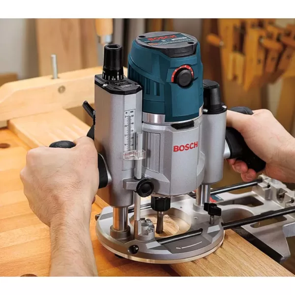 Bosch 15 Amp Corded 2.3 HP Electronic Variable-Speed 3-1/2 in. Plunge-Base Router with LED Light