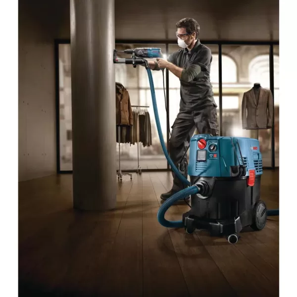Bosch 9 Gal. Corded Wet/Dry Dust Extractor Vacuum with HEPA Filter and Bonus SDS-Max and SDS-Plus Universal Dust Attachment