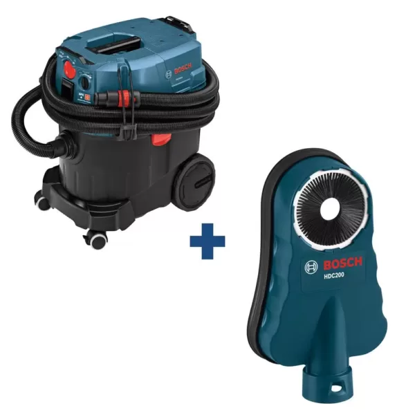 Bosch 9 Gal. Corded Wet/Dry Dust Extractor Vacuum with HEPA Filter and Bonus SDS-Max and SDS-Plus Universal Dust Attachment