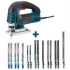 Bosch 7 Amp Corded Variable Speed Top-Handle Jig Saw Kit with Case and Bonus T-Shank Jig Saw Blades (15-Pack)