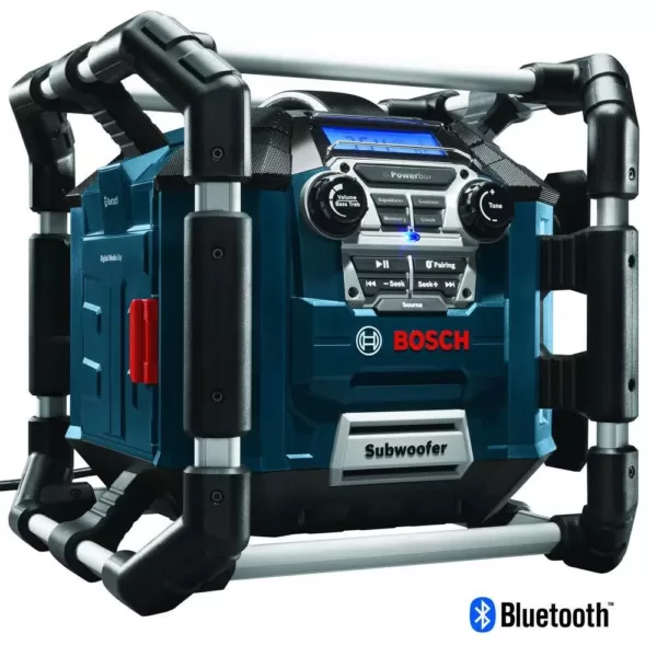 Bosch 18-Volt Lithium-Ion Cordless Power Box Jobsite Radio/Digital Media Stereo/Charger with Bluetooth and 360° Sound