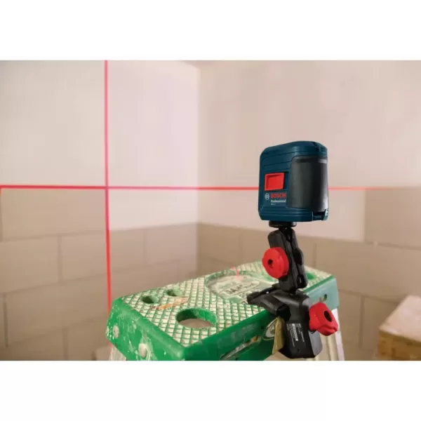 Bosch 30 ft. Self Leveling Cross Line Laser Level with Clamping Mount