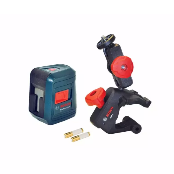 Bosch 30 ft. Self Leveling Cross Line Laser Level with Clamping Mount