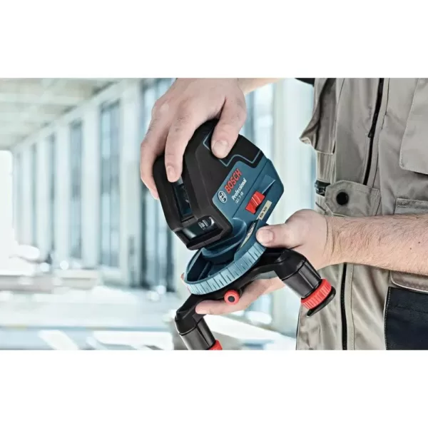 Bosch Self Leveling Cross Line Laser Level with Plumb Points with up to 165 ft. Range