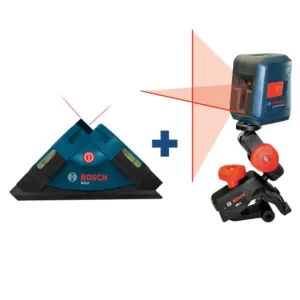 Bosch Tile Laser Square Laser Level with Bonus Cross Line Generator Laser Level with Clamping Mount