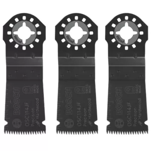 Bosch 1-1/4 in. Bi-Metal Precision Japanese Tooth Oscillating Tool Blade for Cutting Hard Wood (3-Pack)