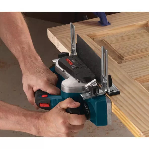 Bosch 6.5 A 3-1/4in. Corded Planer Kit with Reversible Carbide Blade+3-1/4 in.Tungsten Carbide Woodrazor Planer Blades(2-Pack)