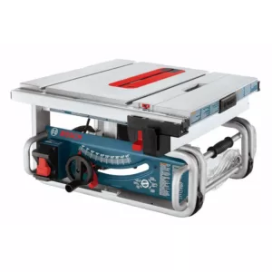 Bosch 15 Amp 10 in. Corded Bench Table Saw with Carbide Blade and Bonus Table Saw Folding Stand