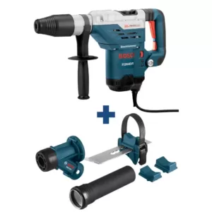 Bosch 13 Amp 1-5/8 in. SDS-Max Corded Rotary Hammer Drill with Handle, Case, Bonus SDS-Max, Spline Chiseling Dust Attachment