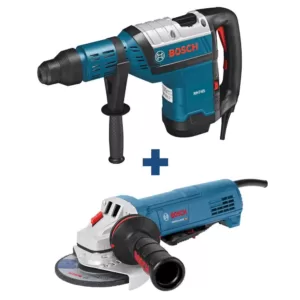 Bosch 13.5 Amp 1-9/16 in. Corded SDS-Max Concrete/Masonry Rotary Hammer Drill with Bonus 10 Amp Corded 4-1/2 in. Angle Grinder