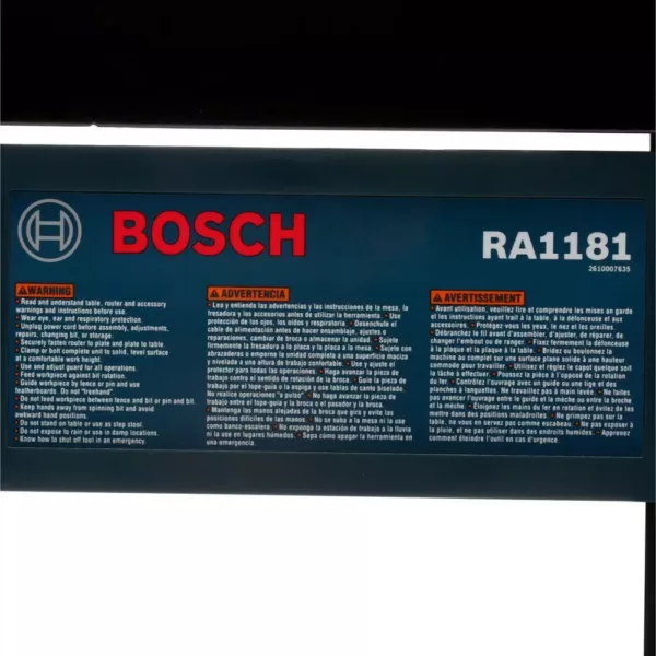 Bosch 27 in. x 18 in. Aluminum Top Benchtop Router Table with 2-1/2 in. Vacuum Hose Port