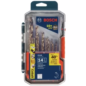 Bosch Cobalt M42 Twist Drill Bit Set with Case (14-Piece)