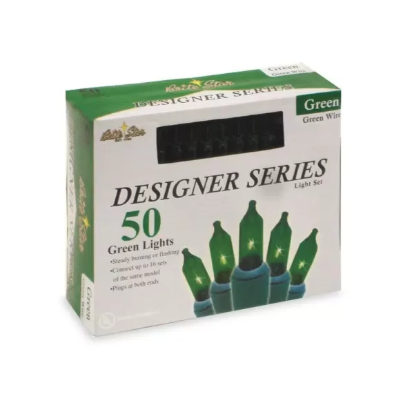 Brite Star 50-Light Designer Series Green Mini Light Set (Set of 2)