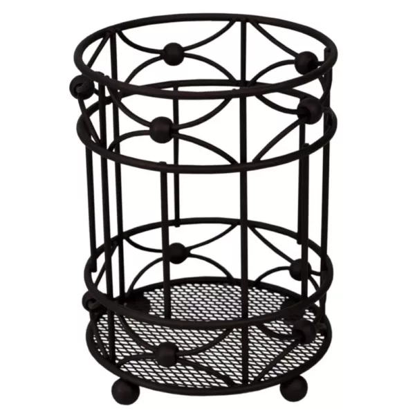 Home Basics Arbor Oil-Rubbed Bronze Cutlery Holder with Mesh Bottom and Non-Skid Feet