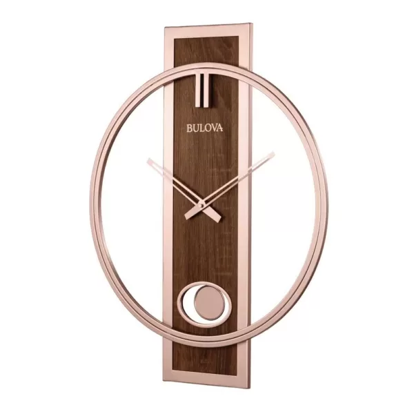 Bulova Contemporary 24 in. x 19 in. Wall Clock with Slow Swing Pendulum
