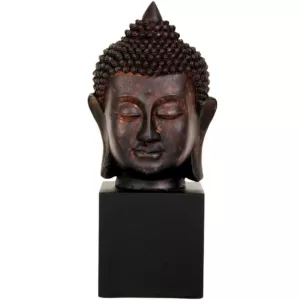 Oriental Furniture Oriental Furniture 10 in. Thai Buddha Head Decorative Statue