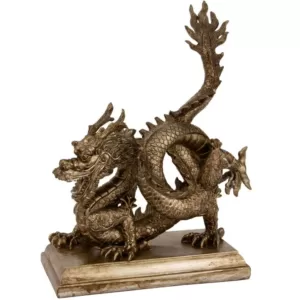 Oriental Furniture Oriental Furniture 11 in. Chinese Dragon Decorative Statue