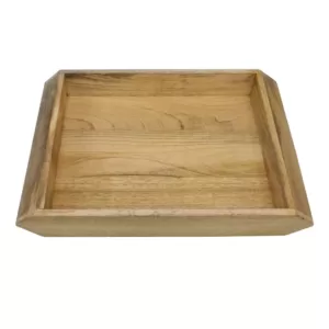 Stonebriar Collection Brown Square Wood Trays