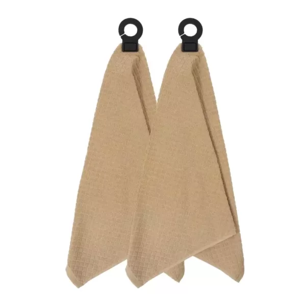 RITZ Hook and Hang Biscotti Woven Cotton Kitchen Towel (Set of 2)