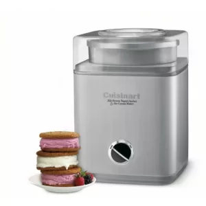 Cuisinart Pure Indulgence 2 qt. Brushed Chrome Frozen Yogurt, Sorbet and Ice Cream Maker