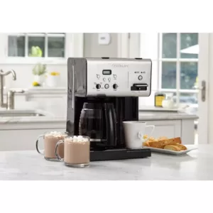 Cuisinart 10-Cup Black Stainless Steel Coffee Maker with Hot Water System