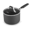 Calphalon Select 2.5 qt. Hard-Anodized Aluminum Nonstick Sauce Pan in Black with Glass Lid