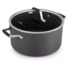 Calphalon Select 7 qt. Hard-Anodized Aluminum Nonstick Stock Pot in Black with Glass Lid