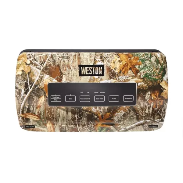 Weston Realtree Edge Camouflage Food Vacuum Sealer with Roll Storage and Bag Cutter