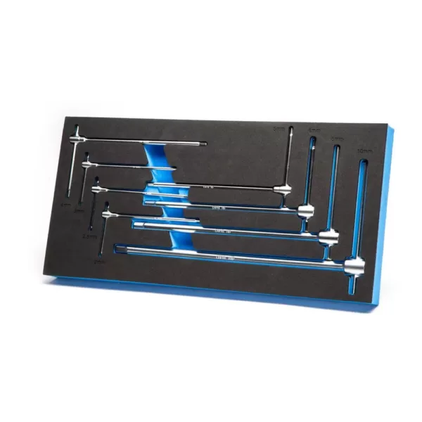 Capri Tools Metric Sliding T-Handle Hex Wrench Set with Mechanic's Tray (8-Piece)