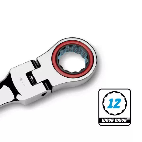 Capri Tools 100-Tooth SAE Flex-Head Ratcheting Combination Wrench Set (8-Piece)