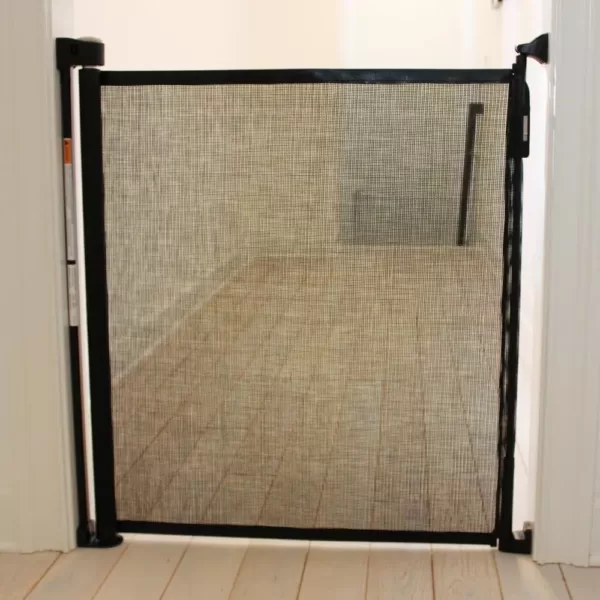 Cardinal Gates 36 in. H Retractable Fabric Safety Gate in Black