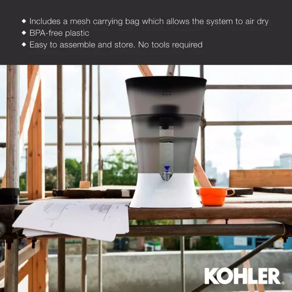 KOHLER Clarity Explore Recreational Water Filter Cartridge System in Charcoal Ombre