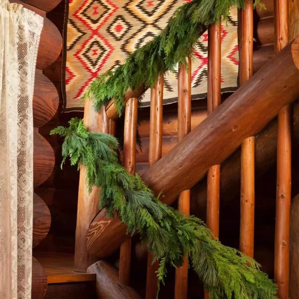 VAN ZYVERDEN 25 ft. Live Fresh Cut Pacific Northwest Princess Pine and Cedar Mix Coil Holiday Garland