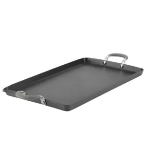 Circulon Elementum Hard-Anodized Nonstick Double Burner Griddle, 10-Inch x 18-Inch, Oyster Gray