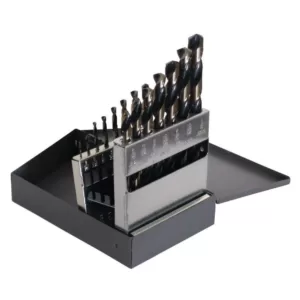 CLE-LINE 1878 High Speed Steel Black and Gold Heavy-Duty 1/16 in. - 1/2 in. x 32 Bit Set (15-Piece)