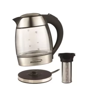 Brentwood 7-Cup Cordless Clear Electric Kettle with Removable Filter