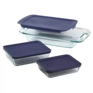 Pyrex Bake and Store Easy Grab 6-Piece Bakeware Set