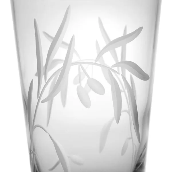 Rolf Glass Olive Branch Clear 15.5 oz. Highball Glass (Set of 4)