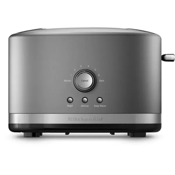 KitchenAid 2-Slice Contour Silver Wide Slot Toaster with Crumb Tray