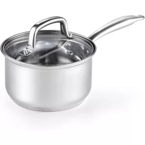 Cook N Home 2 qt. Stainless Steel Sauce Pan with Glass Lid