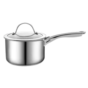 Cooks Standard Classic 3 qt. Stainless Steel Sauce Pan with Glass Lid