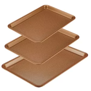 Ayesha Curry Ayesha Bakeware Nonstick Cookie Pan Set, 3-Piece, Copper