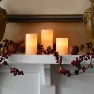LUMABASE Round Flameless Candle Set (Set of 3)
