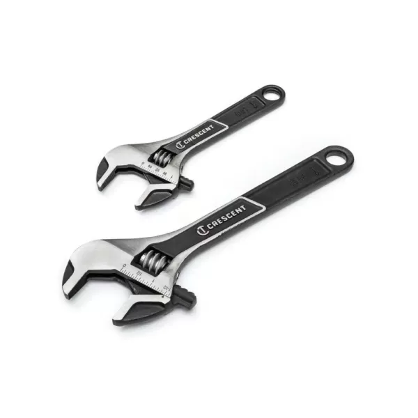 Crescent 6 in. and 10 in. Wide Jaw Adjustable Wrench Set (2-Piece)