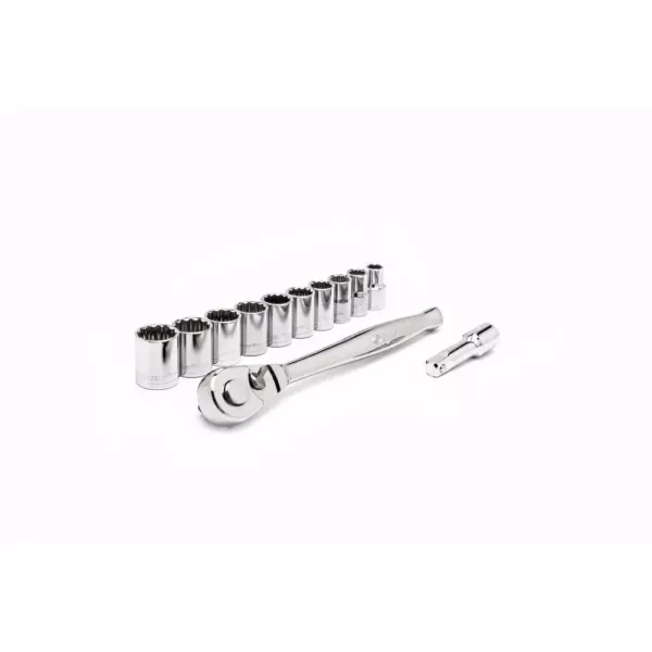 Crescent 1/2 in. Drive 12-Point SAE Ratchet and Socket Set (12-Piece)