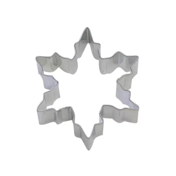 CybrTrayd 12-Piece Snowflake 3.75 in.  Tinplated Steel Cookie Cutter & Recipe