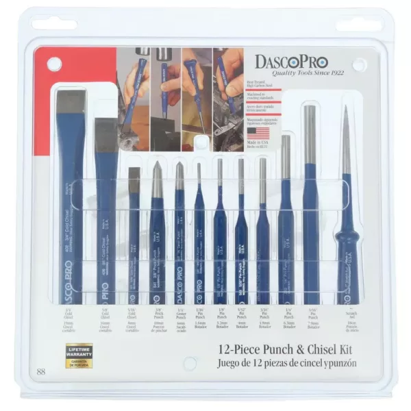 Dasco Pro Punch and Chisel Set (12-Piece)