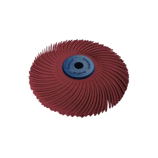 Dedeco Sunburst 3 in. 220-Grit 3-Ply Radial Discs 1/4 in. Arbor Standard Thermoplastic Cleaning and Polishing Tool
